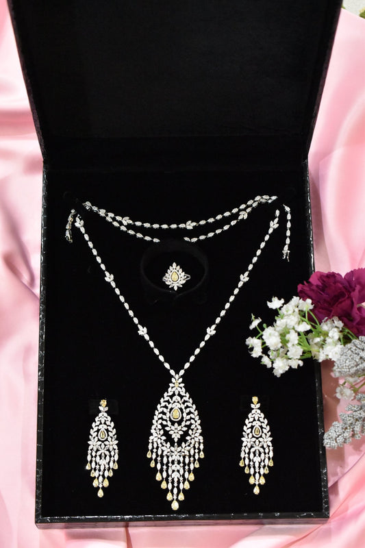 Lila Long Necklace Yellow Set