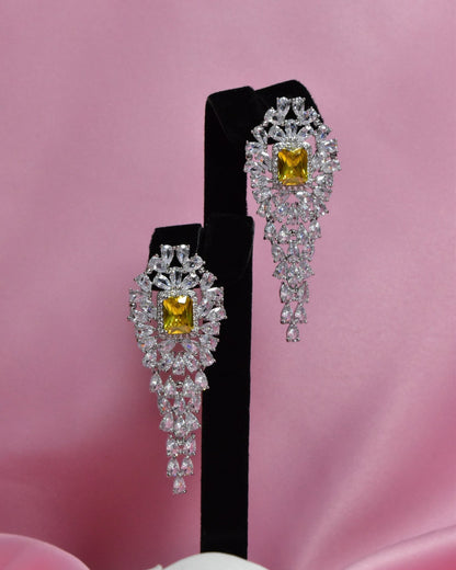 Ibtisam Long Yellow Earrings