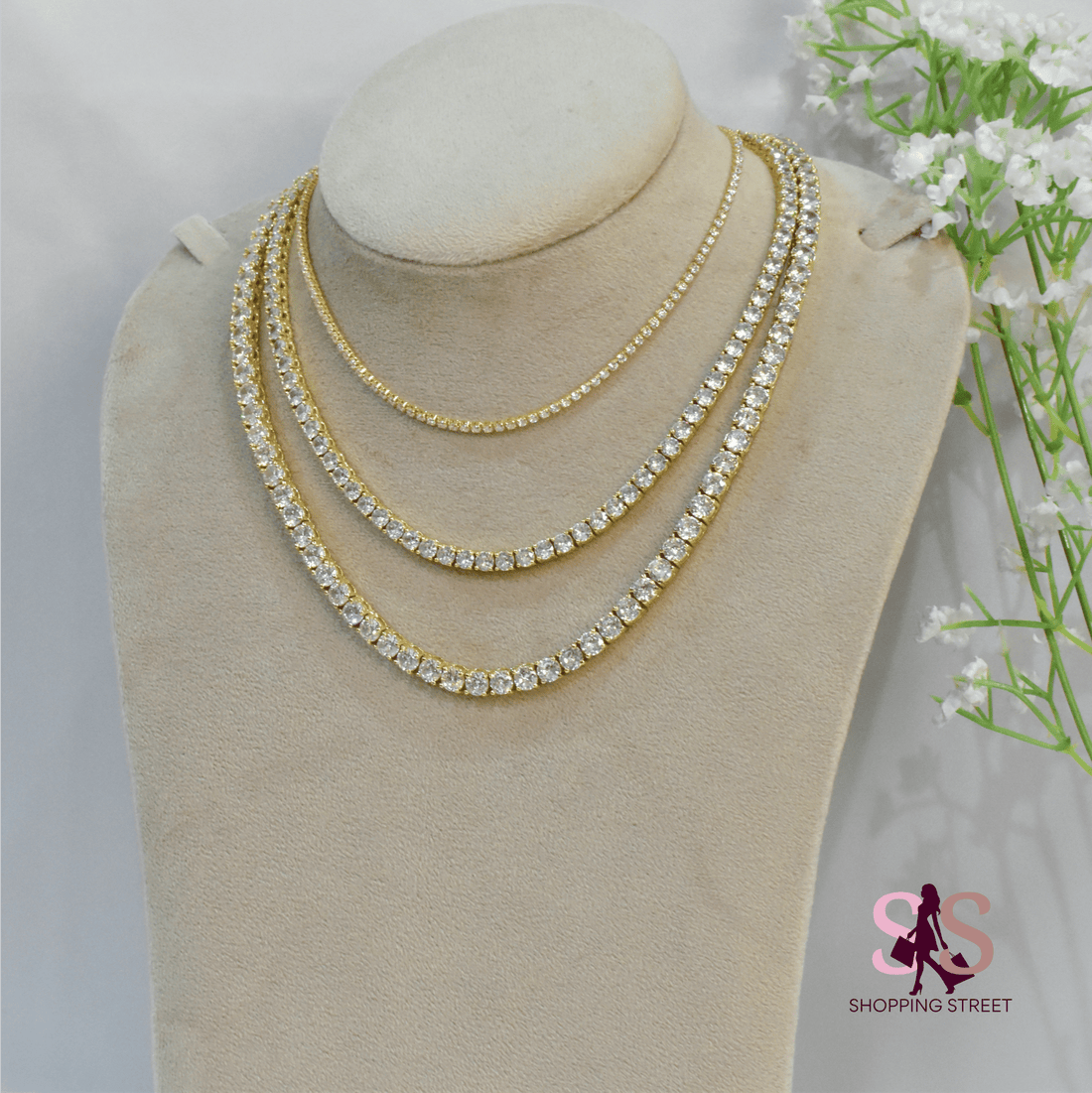 Layali Tennis layers necklaces 1