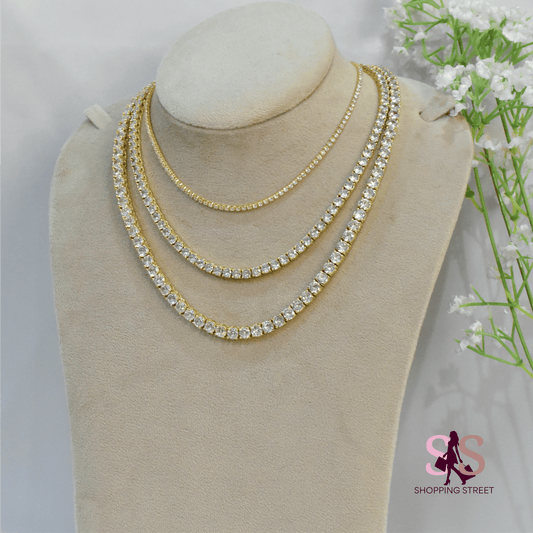 Layali Tennis layers necklaces