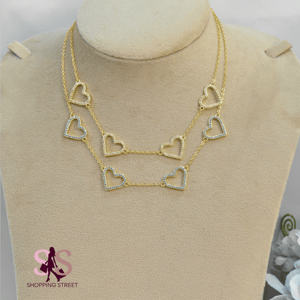 Yasmeen Hearts Necklaces — Necklace, Kuwait