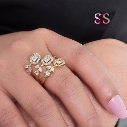 Maha Golden Earrings Ring set