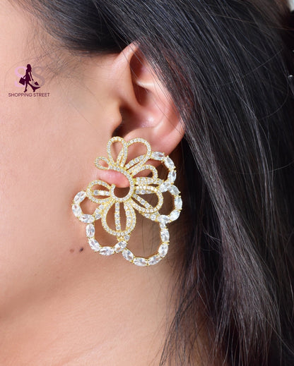 Maha Golden Earrings Ring set