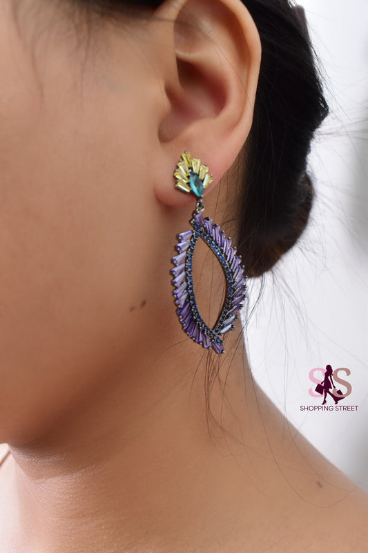 Rihab Purple Earrings