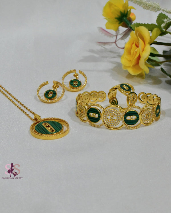 Tuhfa Green Set — Jewelry Set, Kuwait