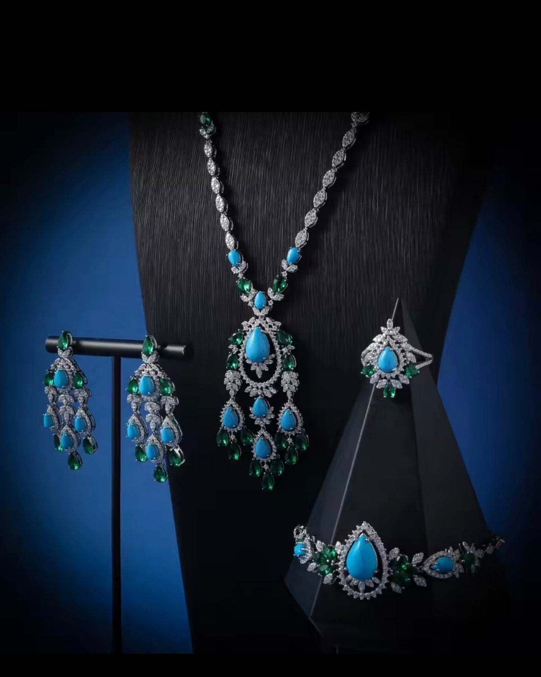 Louise gorgeous Long Necklace Set — Jewelry Set, Kuwait — 3