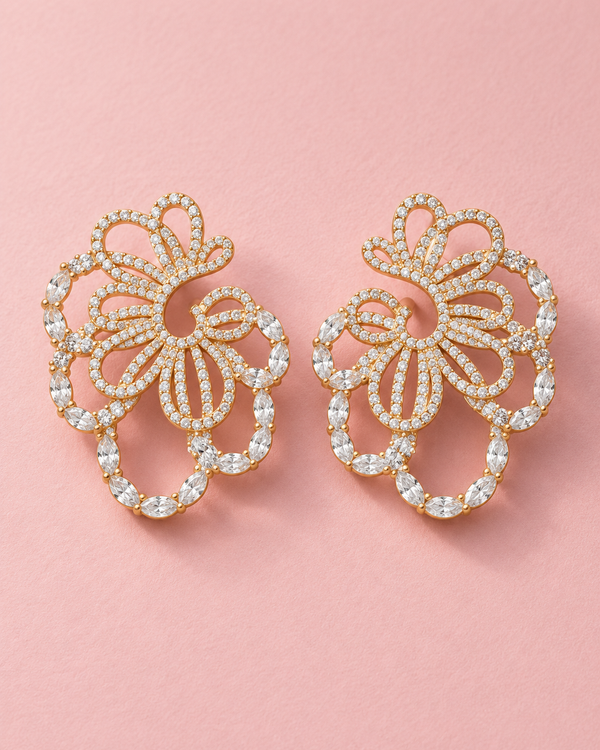 Basma Golden Earrings — Earrings, Kuwait
