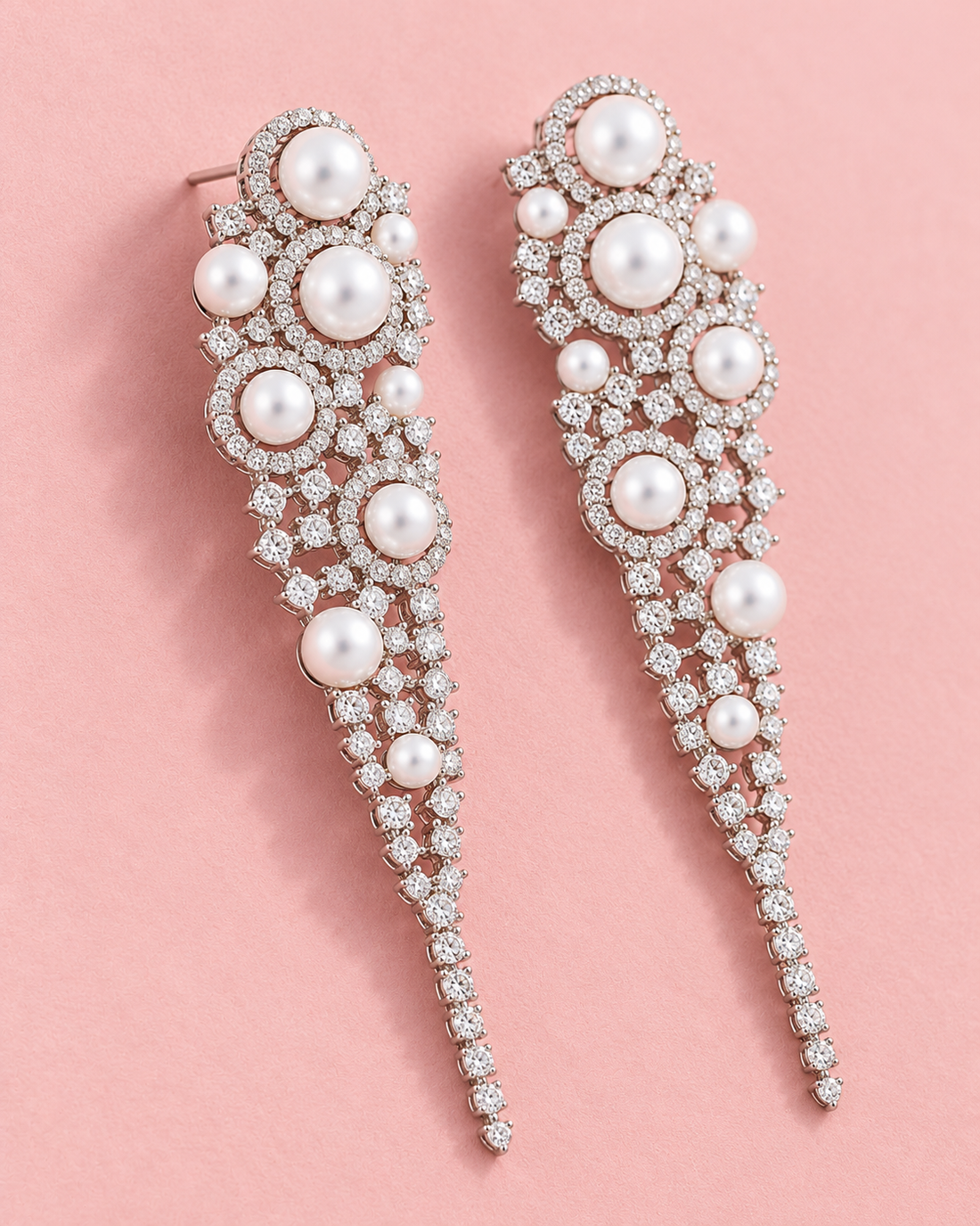 Carlos Long Pearl Earrings — Earrings, Kuwait — 1