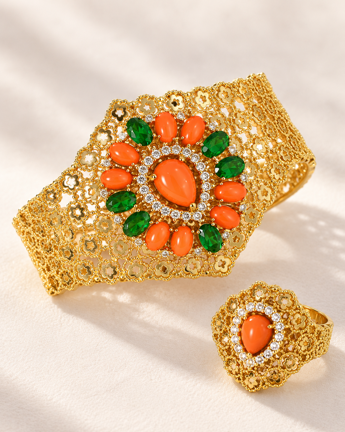 Jamal Golden Pink Bracelet Set — Bracelet, Kuwait — 1