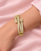Lujainah Golden Broad Bracelet — Bracelet, Kuwait — 1