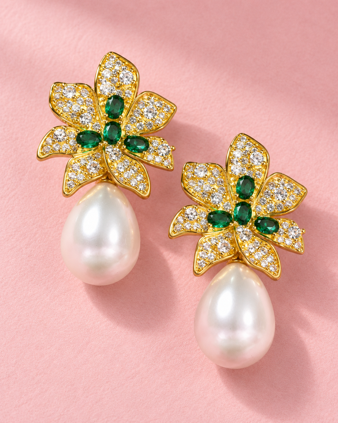 Qamar Dainty Pearl Earrings — Earrings, Kuwait — 1