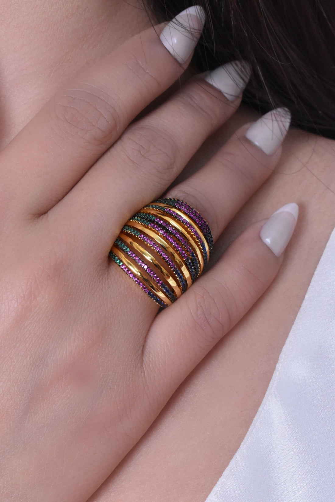Wafa Classy Earrings Ring Set 3
