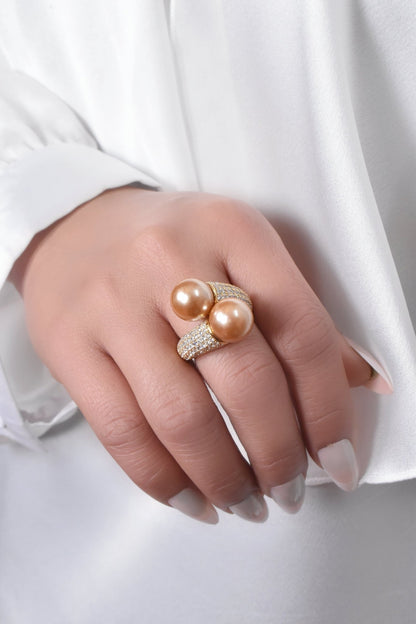 Suha Golden Pearl Ring