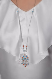 Karima Long Necklace Claay Set 2
