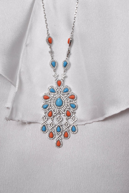 Karima Long Necklace Claay Set
