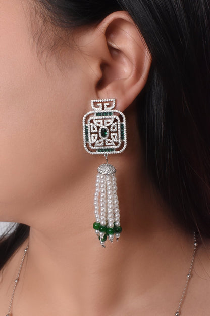 Hiba Green Pearl Set