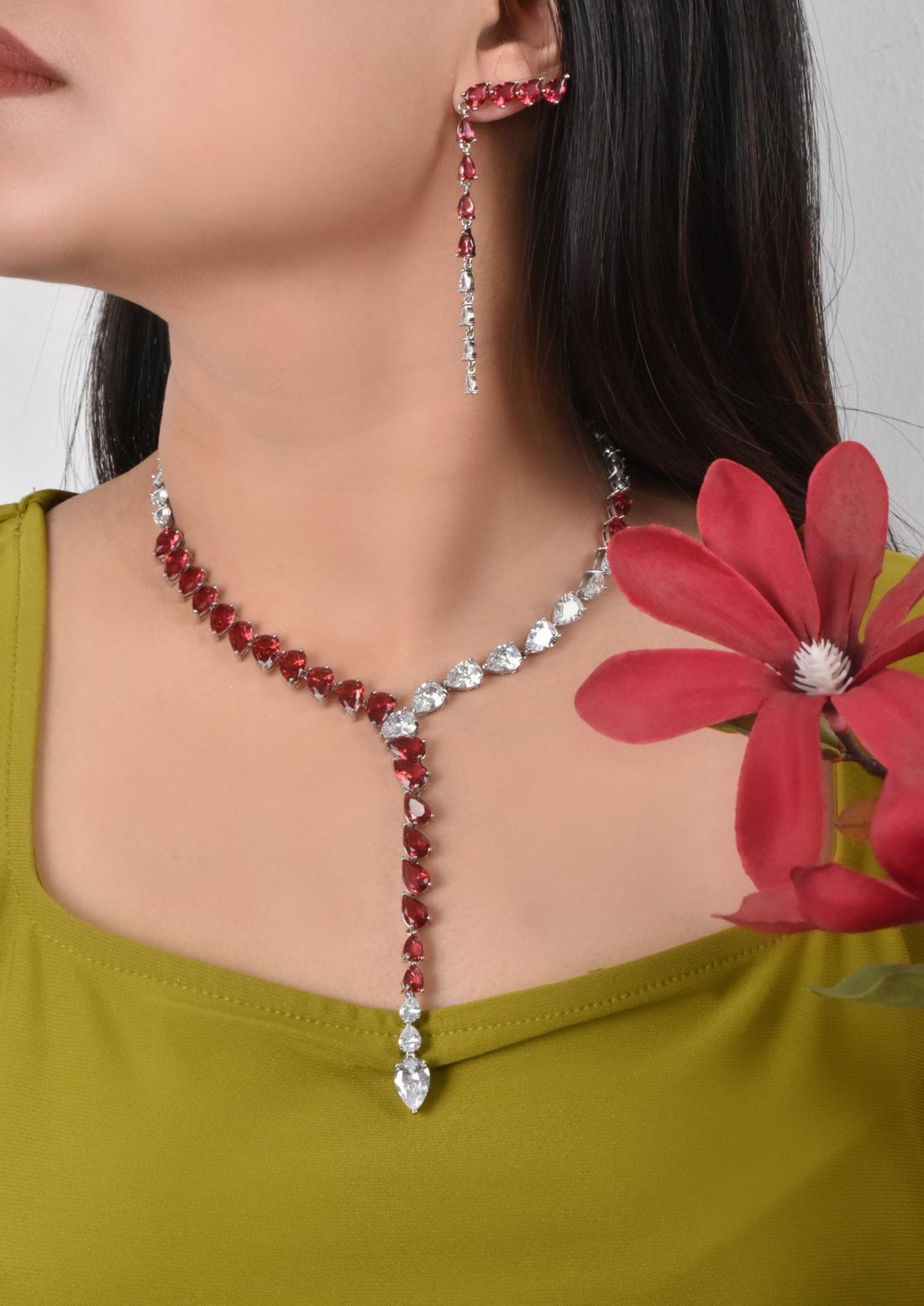 Abriana Necklace Earrings Set 1