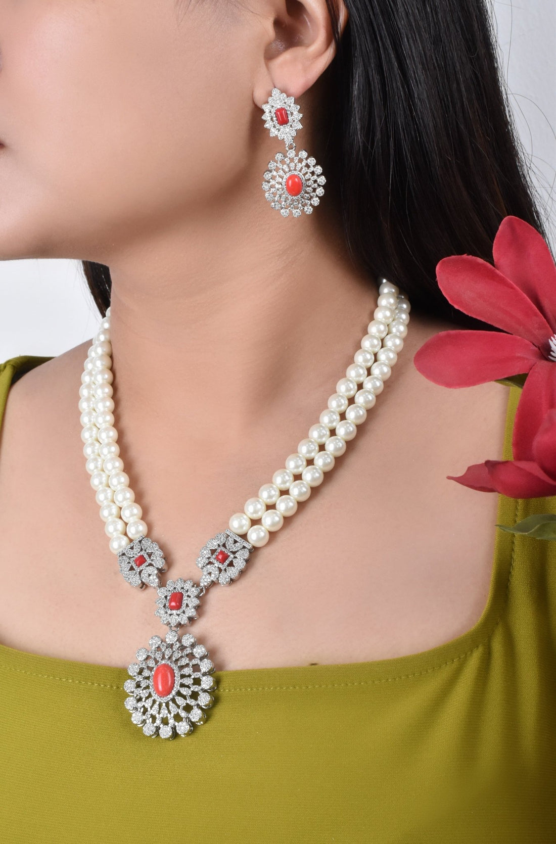 Graziella Elegant Pearl Set — Necklace, Kuwait — 1