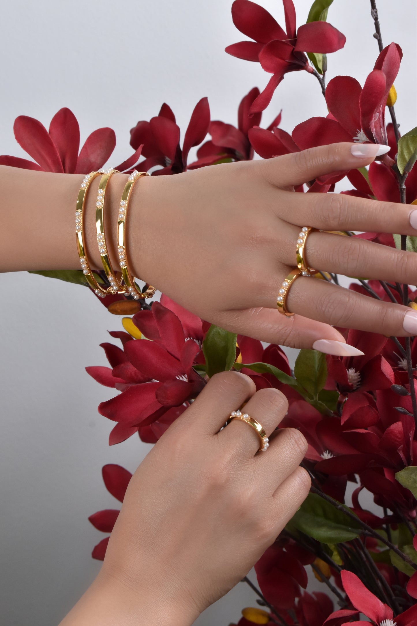 Liona Bracelet Ring Set