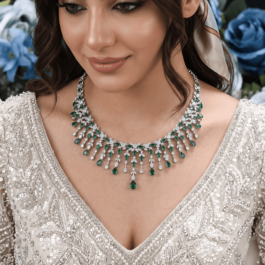 Aiza Luxurious Green Set — Jewelry Set, Kuwait — 3