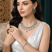 Aiza Luxurious Green Set — Jewelry Set, Kuwait — 1