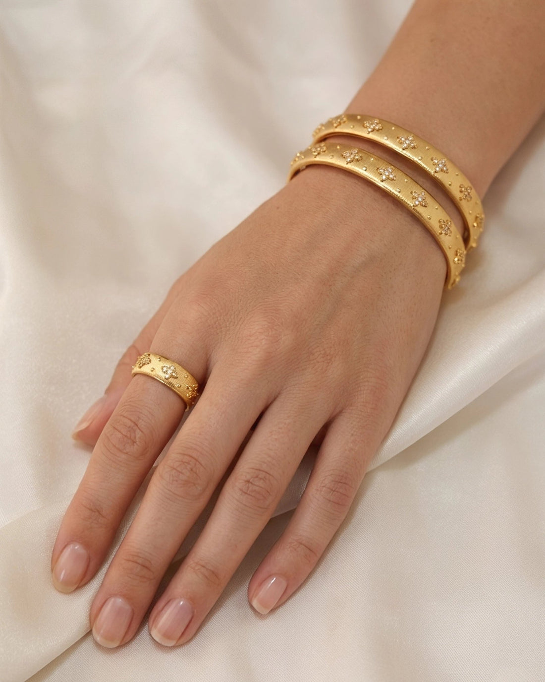 Aaliyah 2pc Bracelet Ring Set — Bracelet, Kuwait — 2