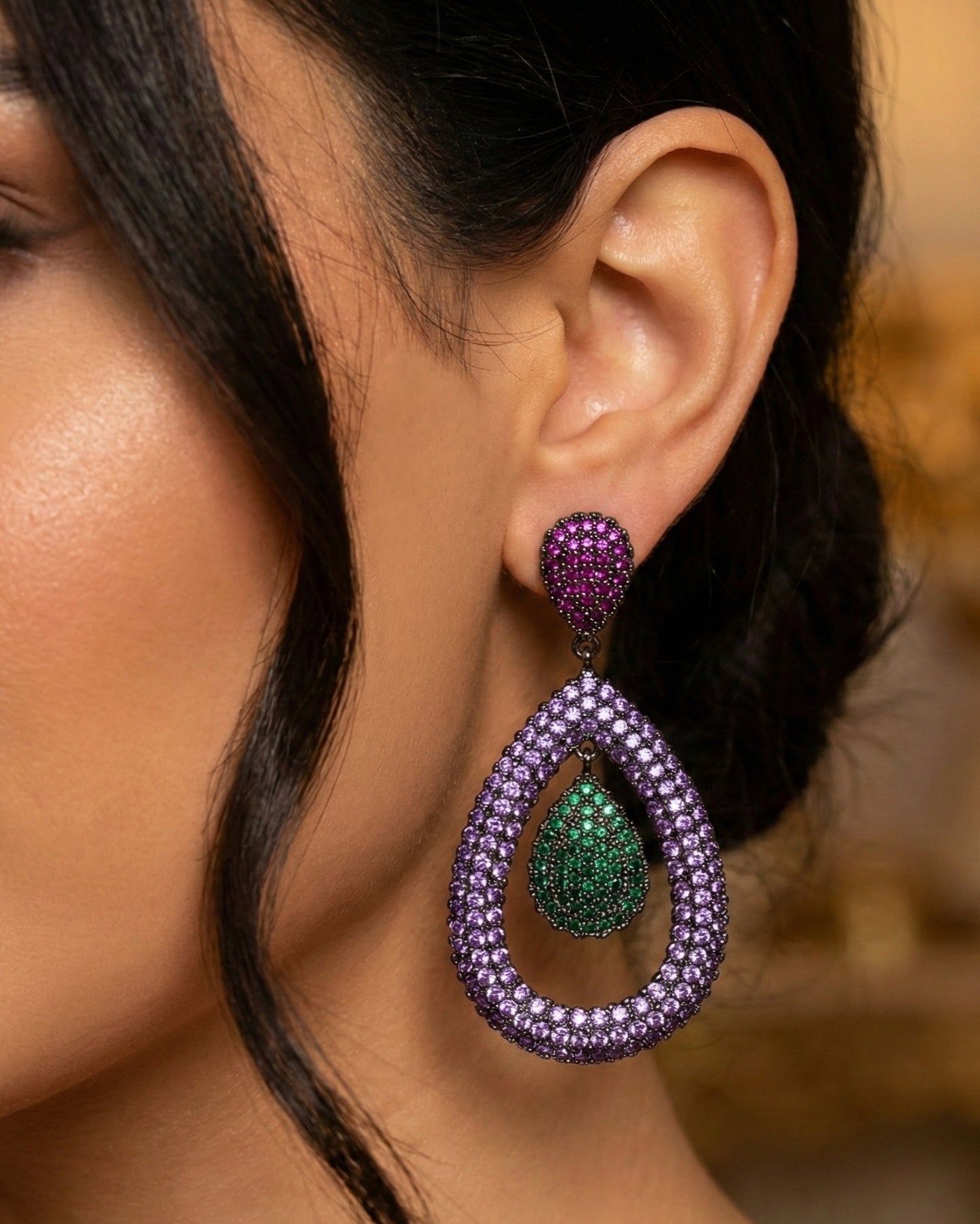 Alya Purple Earrings