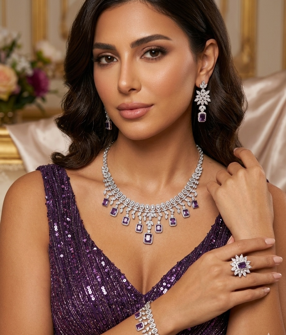 Amira Purple Set — Jewelry Set, Kuwait — 1