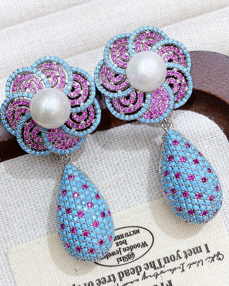 Fariha Blue Earrings — Earrings, Kuwait — 2