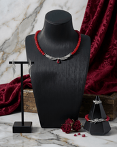 Khawla Elegant Red Pearl Set 3