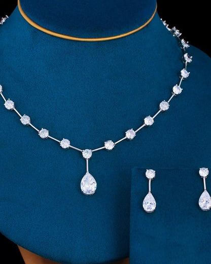 Jean Classy Necklace Earrings Set