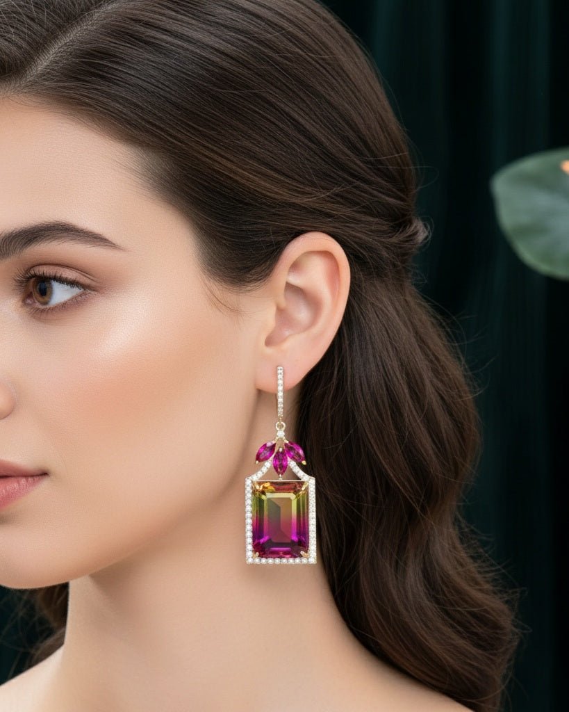 Samira Hot Pink Earrings 2