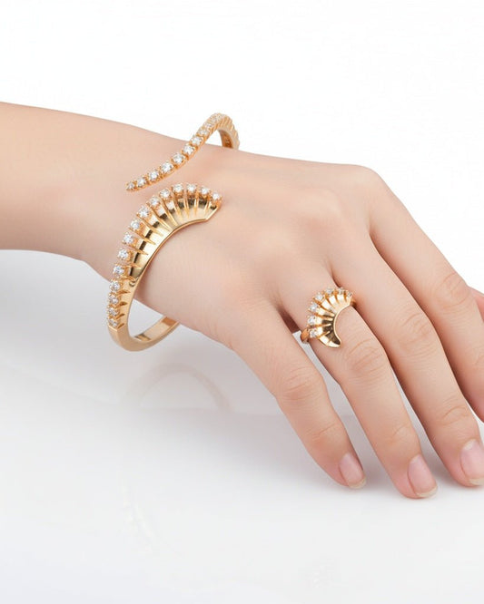Areeba Bracelet Ring Set