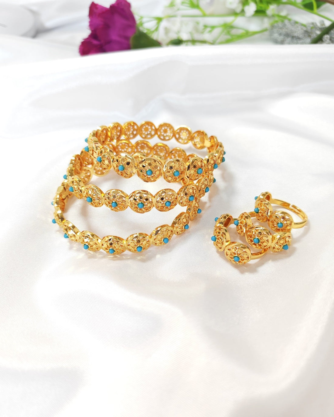 Sabreen 3pc Bracelet Ring Set — Bracelet, Kuwait — 3