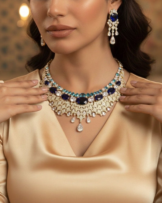 Lyon Luxurious Necklace Earrings Set