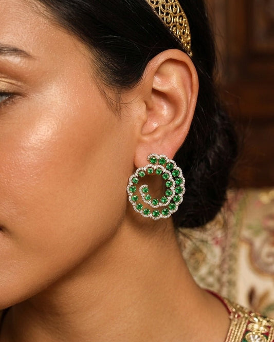 Shahira Green Earrings