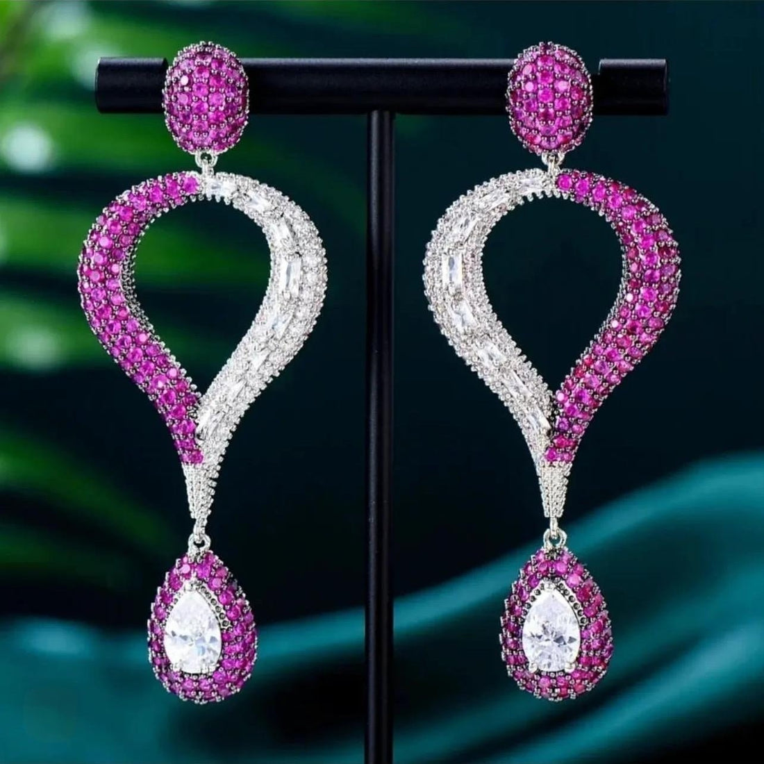 Jannah Hot Pink Earrings 2