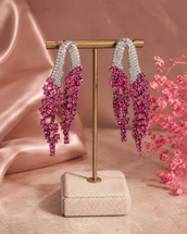 Azelma Magenta Earrings — jewellery, Kuwait — 2