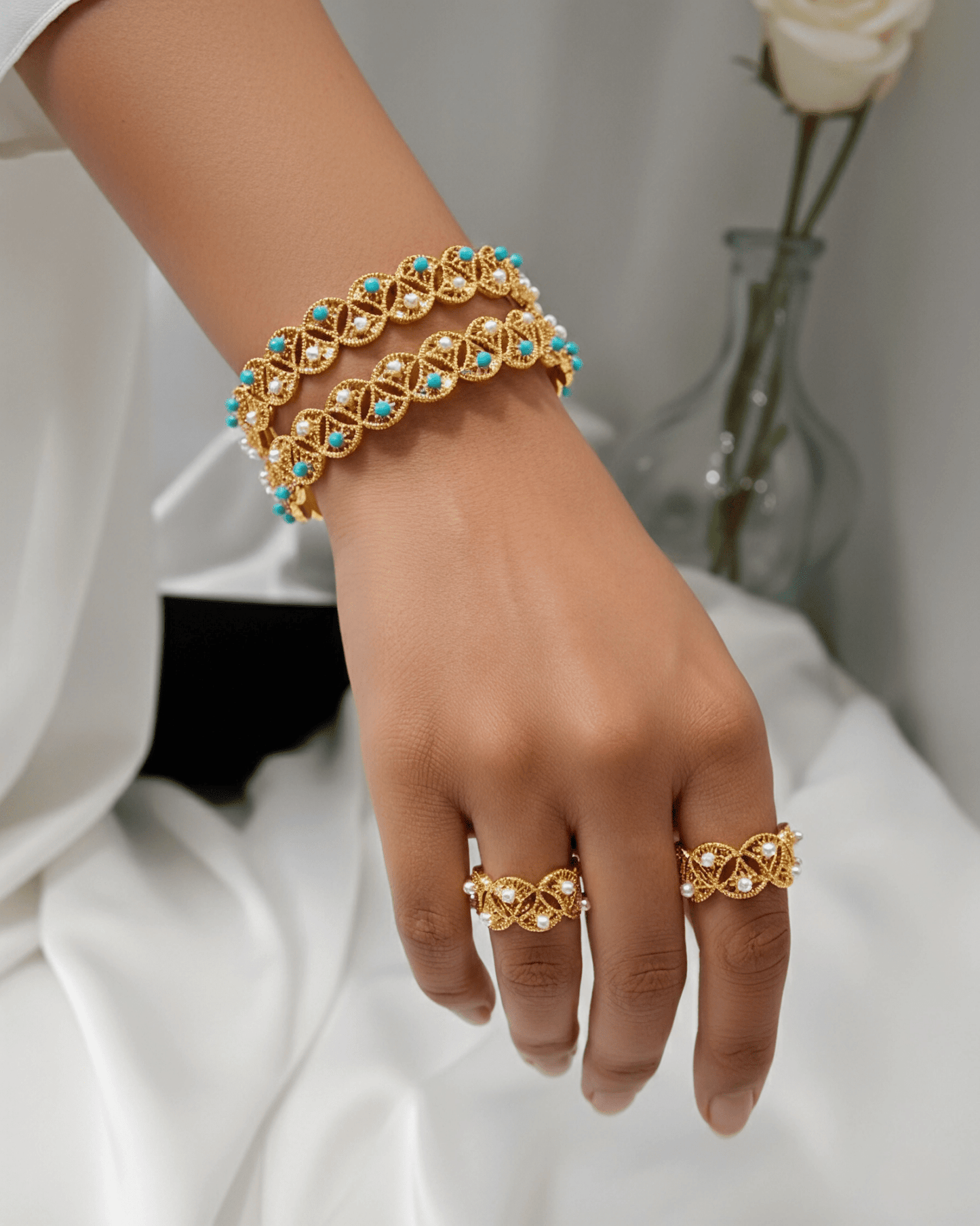 Teresa Bracelet Ring Set