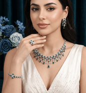 Aiza Luxurious Green Set — Jewelry Set, Kuwait — 2