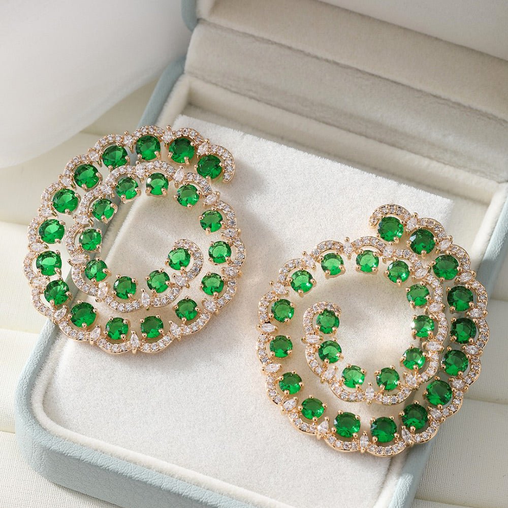Shahira Green Earrings — Earrings, Kuwait — 2
