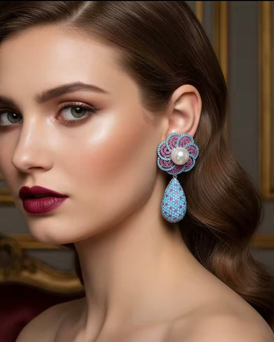Fariha Blue Earrings