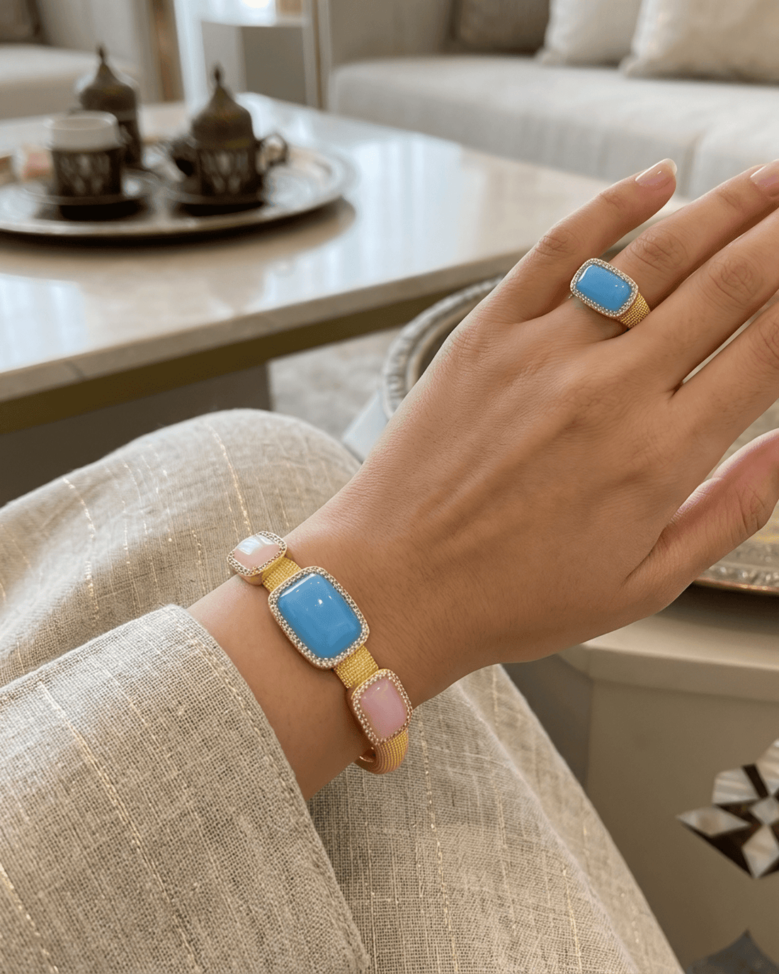 Adriana Elegant Bracelet Ring Set — Bracelet, Kuwait — 1