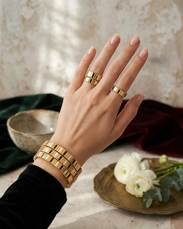 Yusra 3pc Bracelet Ring Set