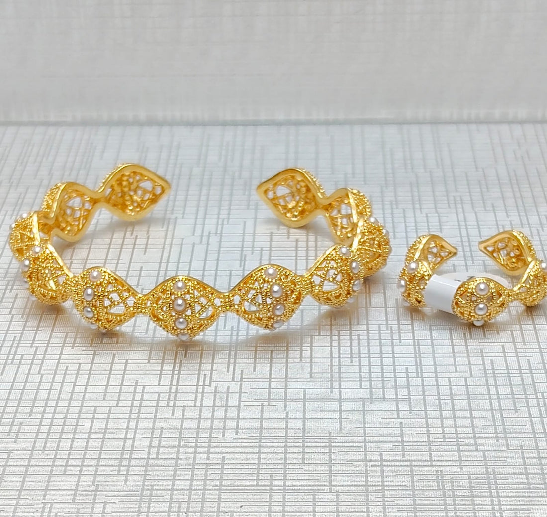 Ayla Pearl Bracelet Ring Set — Bracelet, Kuwait — 3