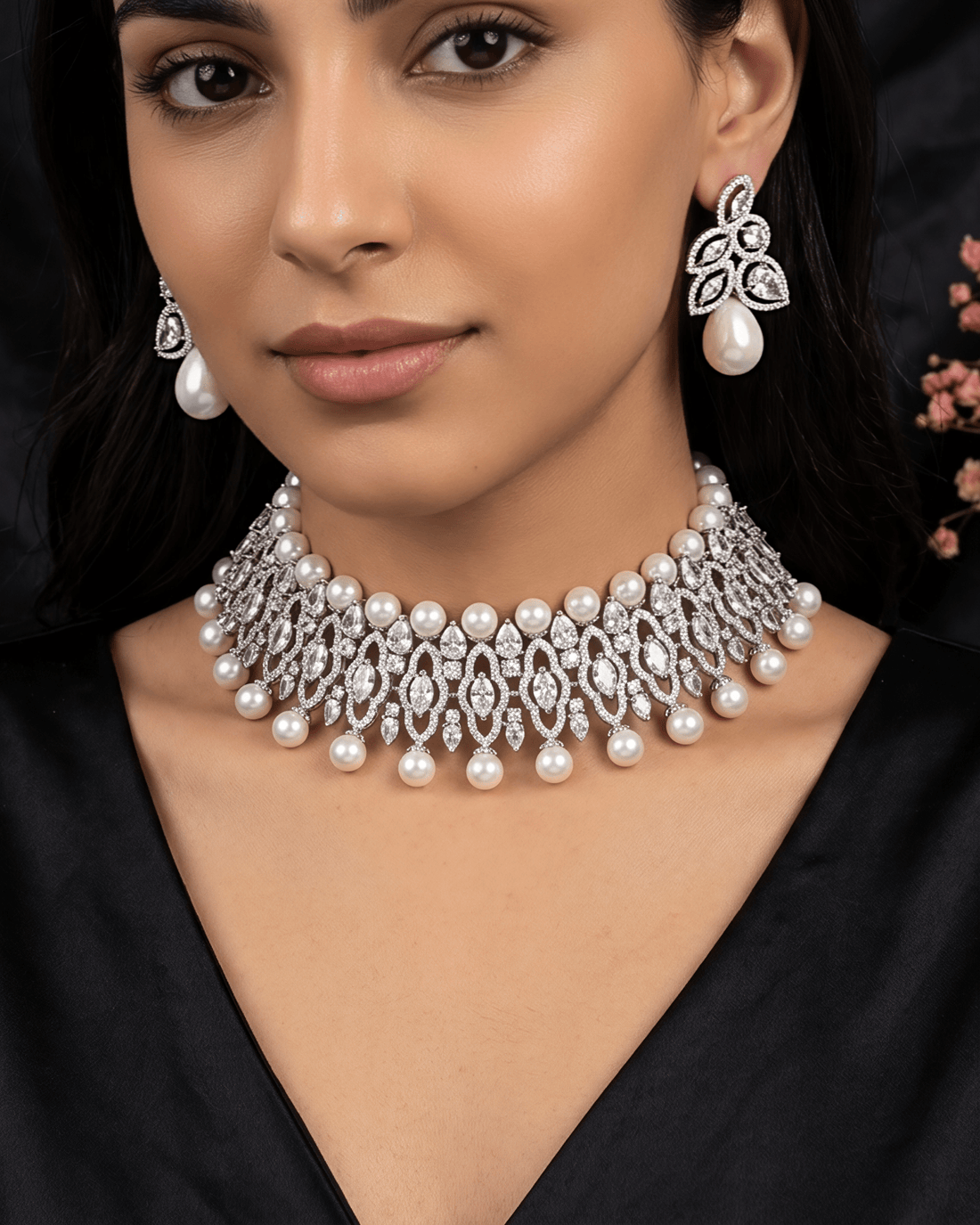aurora necklace earrings set 2