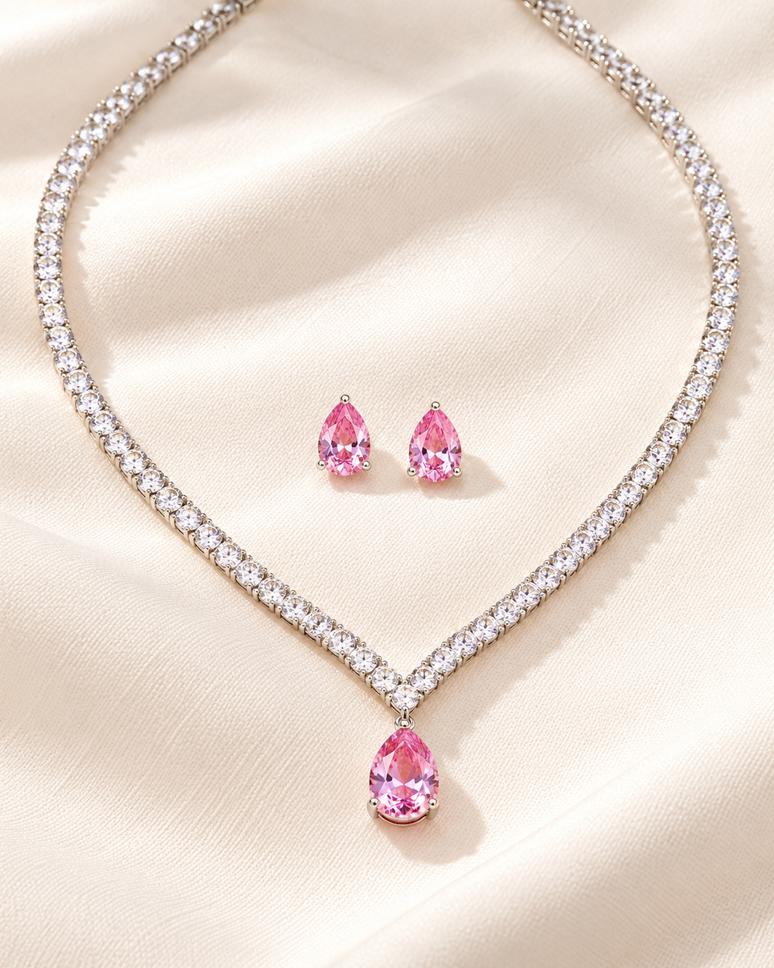 Ruoen Pink Set — Necklace, Kuwait — 1