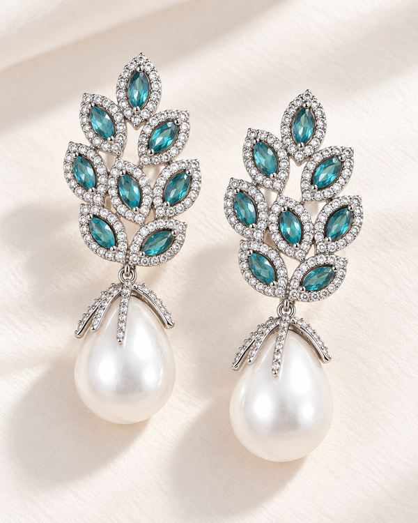 Samah Classic Pearl Earrings — Earrings, Kuwait