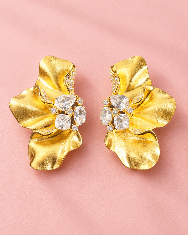 Samar Ruffle Earrings — jewellery, Kuwait