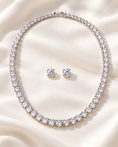 tennis necklace earrings set — Necklace, Kuwait — 1